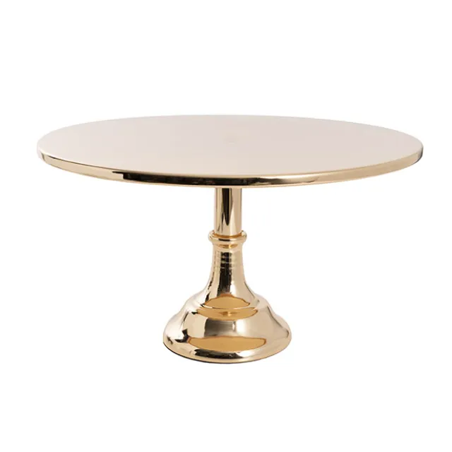 Classic Metal Cake Stand Chrome Gold (40cmDx25cmH)