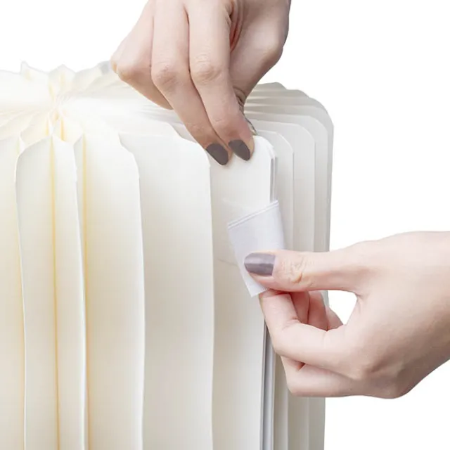 Foldable Paper Round Plinth Set2 Buttercream (30x60cmH&80cmH