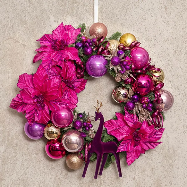 Traditional Real Touch Pine Wreath Green (55cmD)