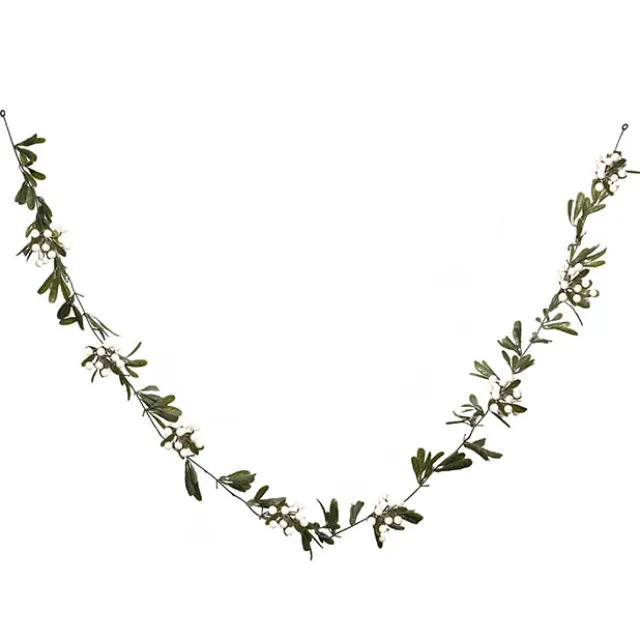 White Berry Mistletoe Garland Green (180cmL)