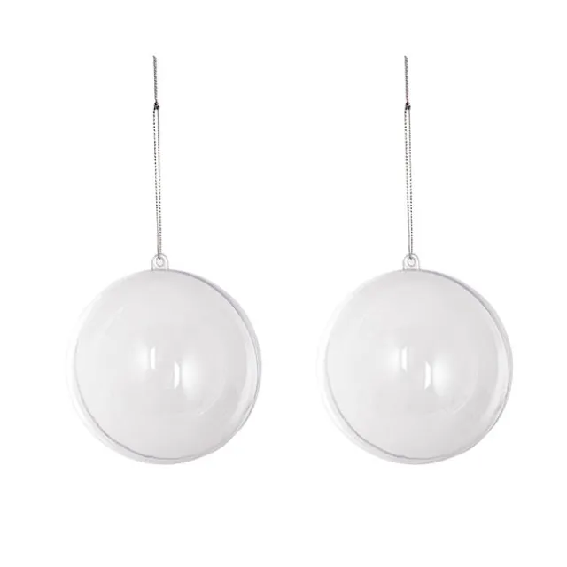 Hanging Clear Bauble Pack 5 (10cmD)
