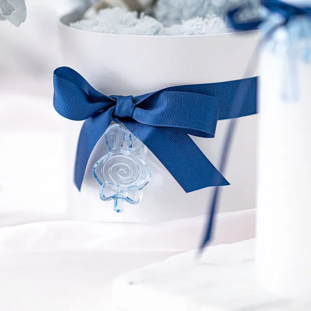 Acrylic Charms Lollypop Ornament Pack 12 Blue (57x39mm)