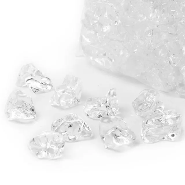 Acrylic ICE Crystal Scatters 18mm Clear Bright (340g Bag)