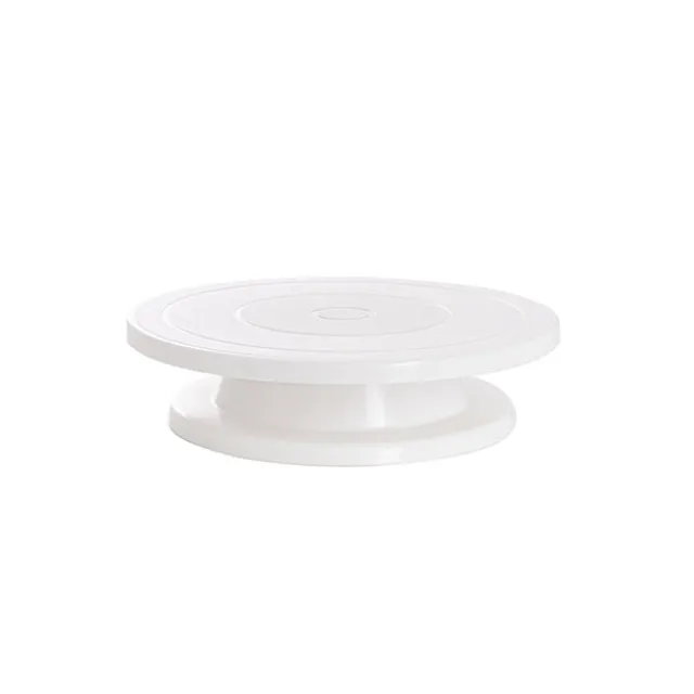 Lazy Susan Rotating Turntable Plastic White (28cmDx7cmH)