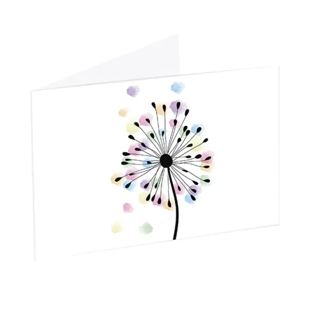 Artisan Gift Card & Envelope Dandelion Fun Pk25(10x6.5cmH)