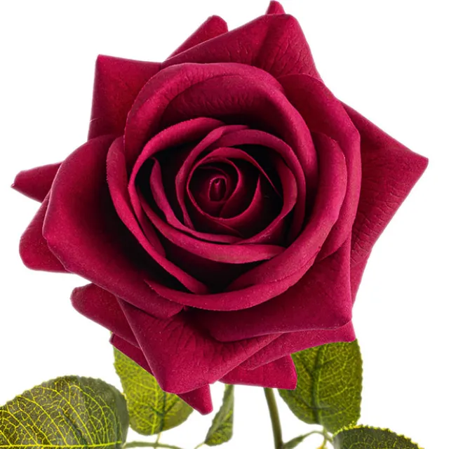 Bella Real Touch Rose Full Bloom Lge Fuchsia (12cmDx65cmH)