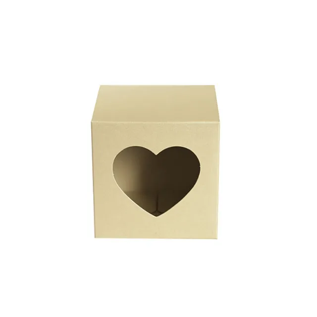 Bomboniere Chocolate Heart Box Gold Pack 20 (70x70x70mmH)
