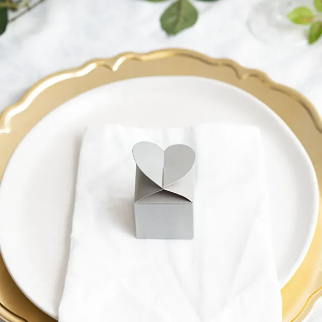 Bomboniere Chocolate Modern Box Silver Pack 20 (45x45x55mmH)