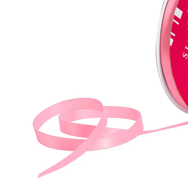 Bulk Ribbon Single Face Satin Mid Pink (10mmx50m)