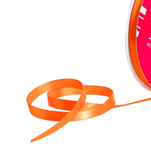Bulk Ribbon Single Face Satin Orange (10mmx50m)