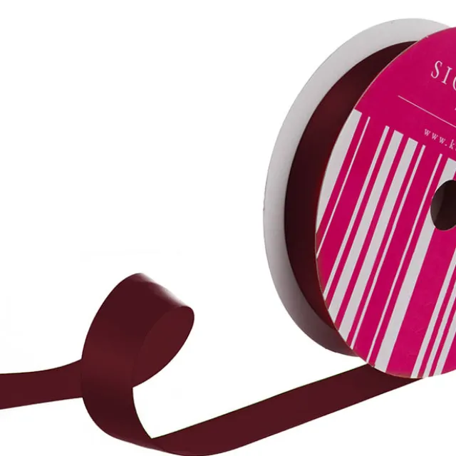 Bulk Ribbon Single Face Satin Burgundy (25mmx50m)