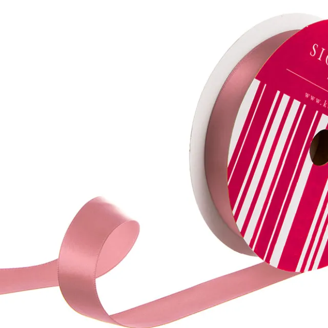 Bulk Ribbon Single Face Satin Dusty Pink (25mmx50m)