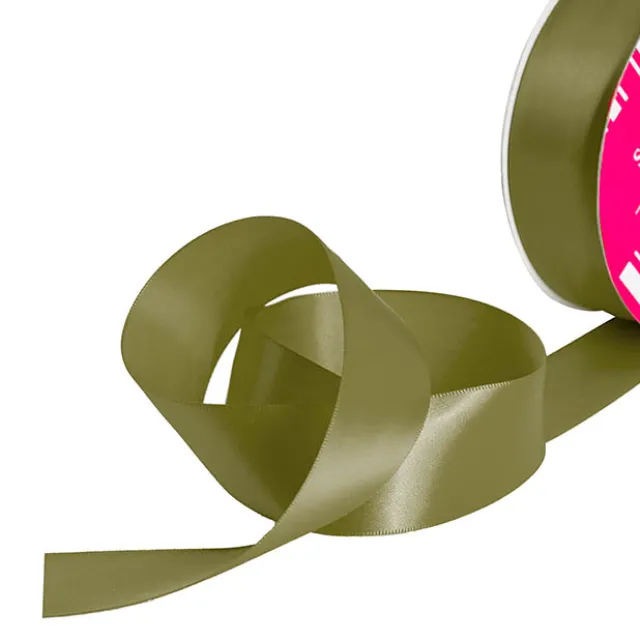 Bulk Ribbon Single Face Satin Olive (38mmx50m)
