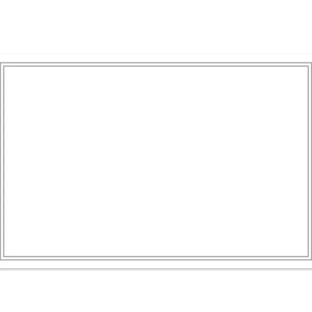 Cards Blank Silhouette Silver (10x6.5cmH) Pack 50