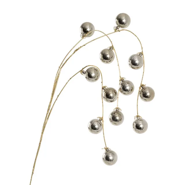 Cascading Bauble Spray Champagne (95cmH)