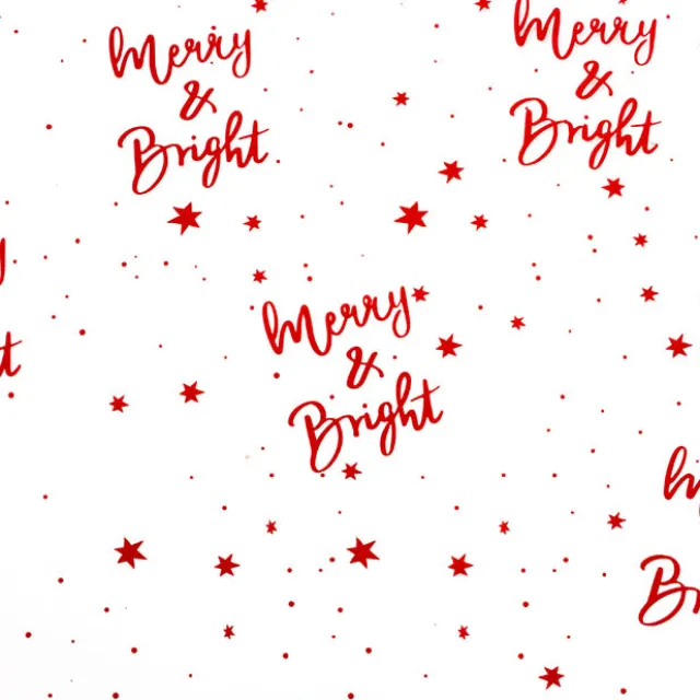 Cello Clear Merry & Bright 40mic Red (50x70cm) Pack 100