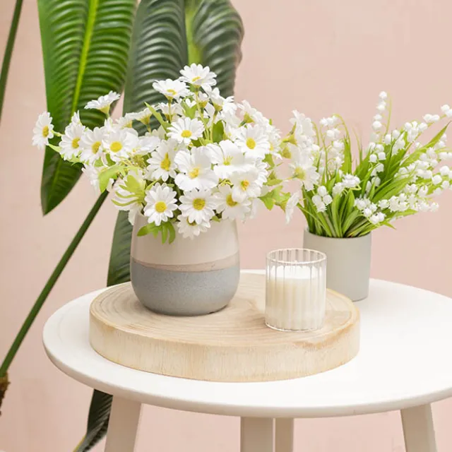 Ceramic Belly Two Tone Round Pot Dark Blue (10.5x9.5cmH)