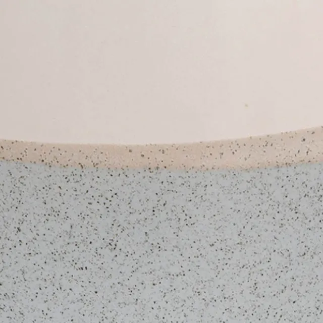 Ceramic Belly Two Tone Round Pot Dark Blue (10.5x9.5cmH)