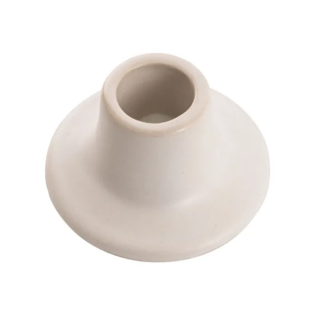 Ceramic Candle Holder Set 2 Matte White (7Dx3cmH)