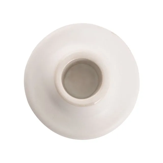 Ceramic Candle Holder Set 2 Matte White (7Dx3cmH)