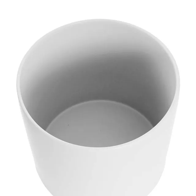 Ceramic Cylinder Pot Satin Matte White (30x30cmH)