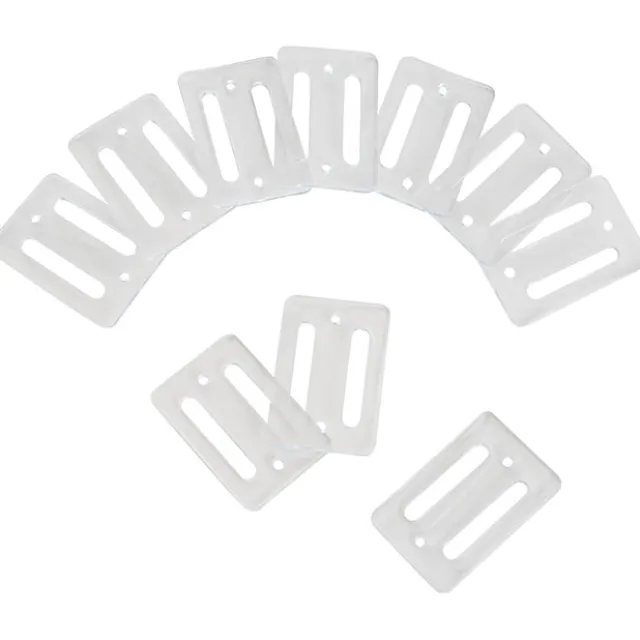 Corsage Wrist Bracelet Buckle Pack 10 Clear (3x4.5cmH)