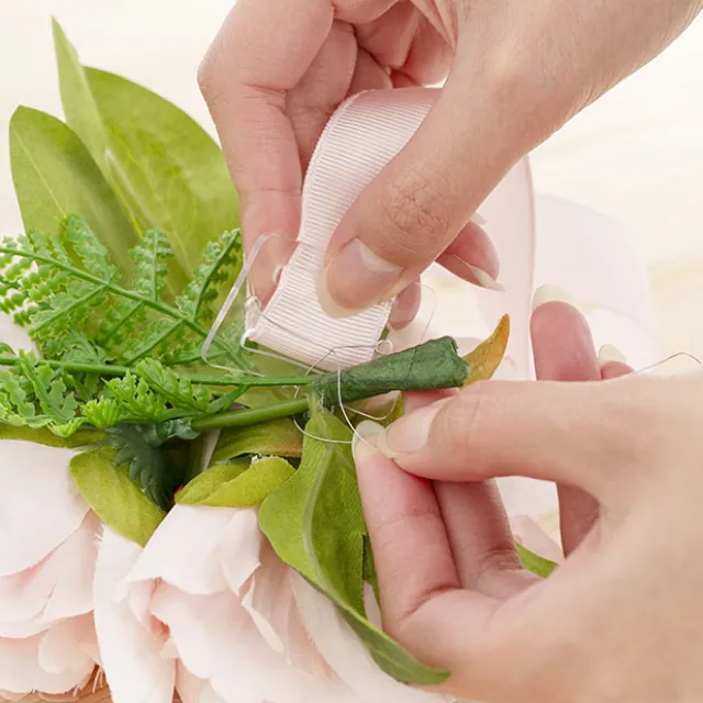 Corsage Wrist Bracelet Buckle Pack 10 Clear (3x4.5cmH)