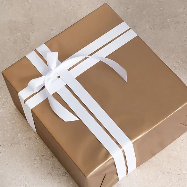 Cotton Ribbon Recycled rPET Material Warm White (25mmx25m)