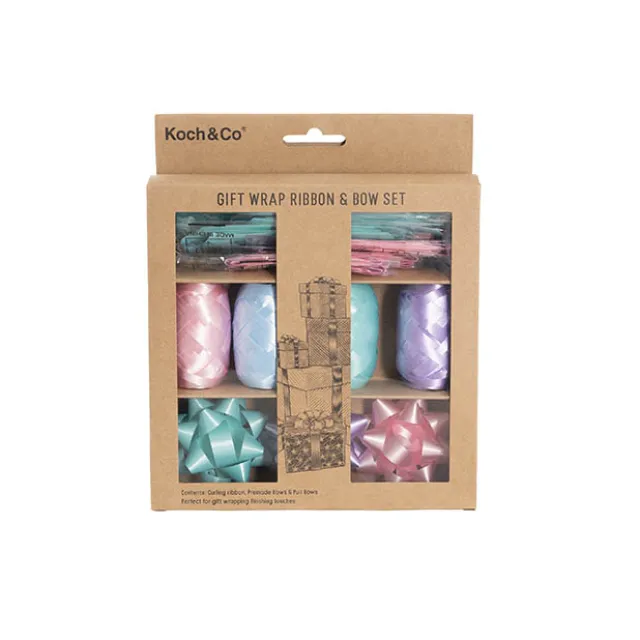 Curling Ribbon & Bows Gift Wrap Finishing Set Pastels
