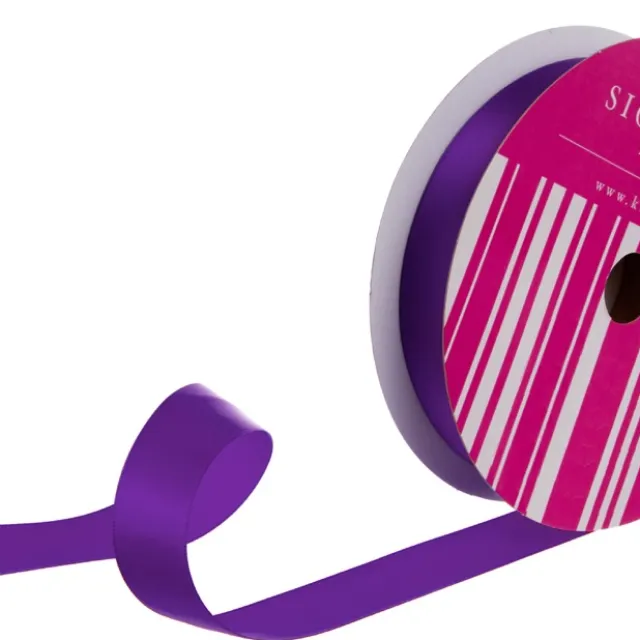 Bulk Ribbon Single Face Satin Violet (25mmx50m)