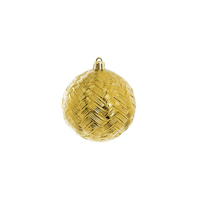 Decorative Assorted Hanging Baubles Set 24 Gold (8cmD)