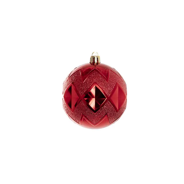 Decorative Assorted Hanging Baubles Set 24 Red (8cmD)