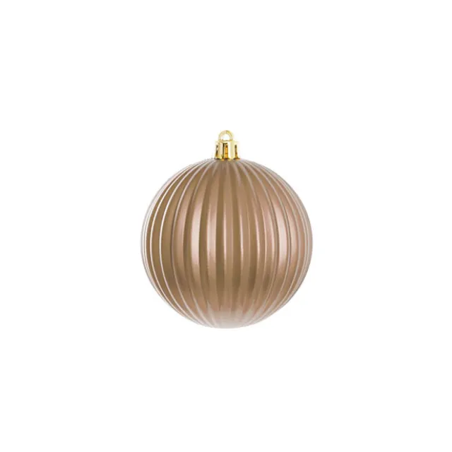 Decorative Assorted Hanging Baubles Set 24 Rose Gold (8cmD)