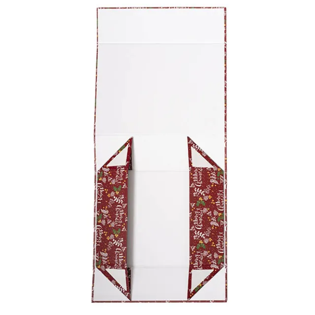 Hamper Gift Box Magnetic Flap Medium Xmas Red(32x24x9cmH)