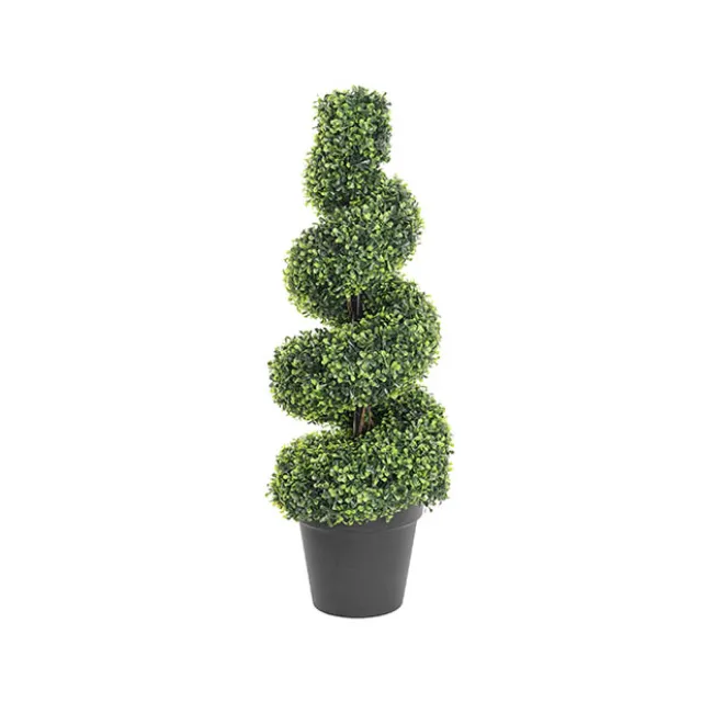 Topiary Spiral Tree Boxwood UV Resistant Green (90cmH)