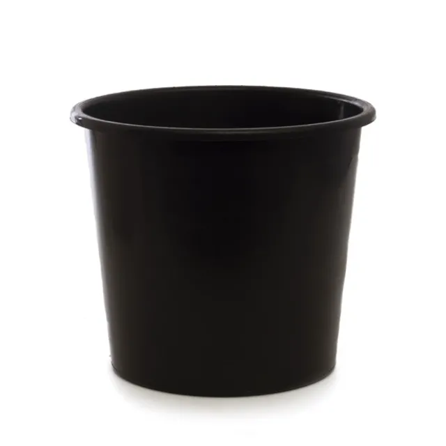 Dutch Flower Bucket Plastic Round 07L Black (26Dx19cmH)