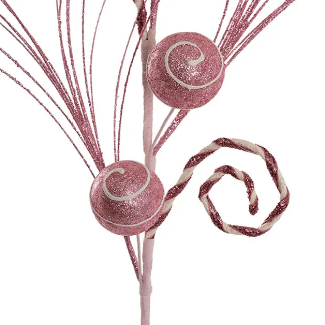 Christmas Candy Bauble Spray Pink (80cmH)