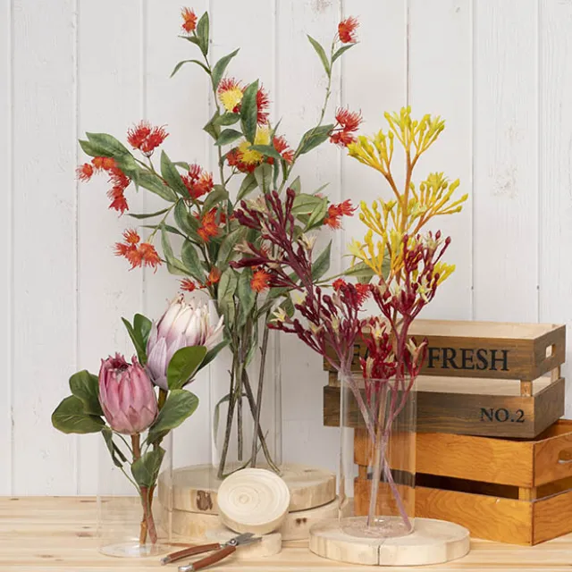 Glass Cylinder Floral Event Vase Clear (12Dx25cmH)