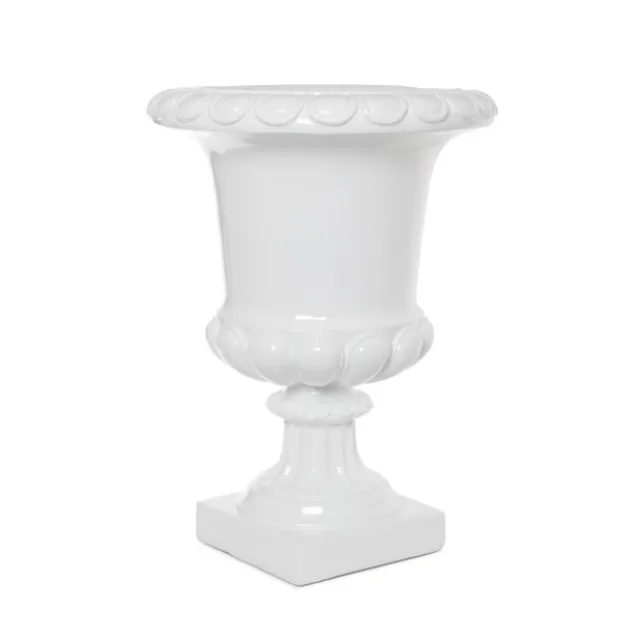 Fibreglass Classic Urn Gloss White (38cmDx50cmH)