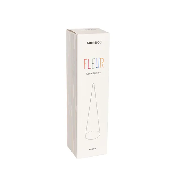 Fleur Cone Candle Peach (6.5x25cmH)