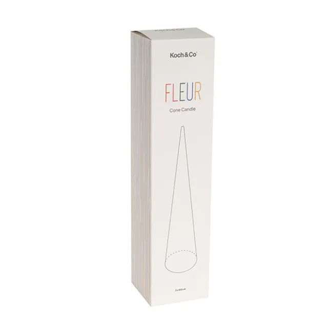 Fleur Cone Candle White (7x30cmH)