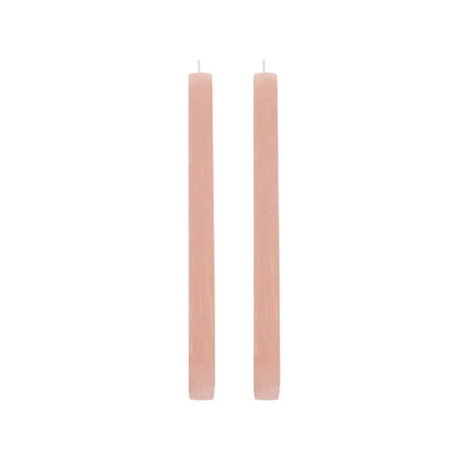 Fleur Dinner Candle Pack 2 Peach (2x25cmH)