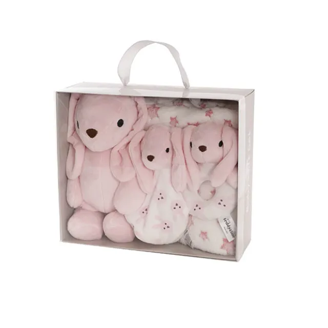 Flopsy Bunny Gift Set Accessories & Blanket Pink (23cmST)