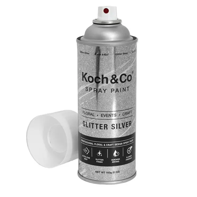 Floral Event Craft Spray Paint Glitter Silver (160g)