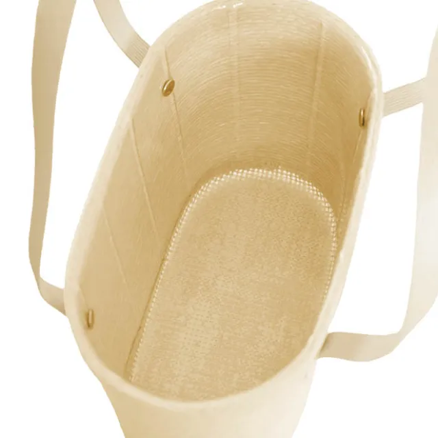 Flower Carry Paper Rope Basket & Liner Natural (18x9x13cmH)