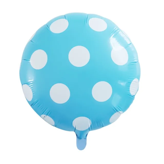Foil Balloon 18" (45cmD) Round Large Dot Baby Blue