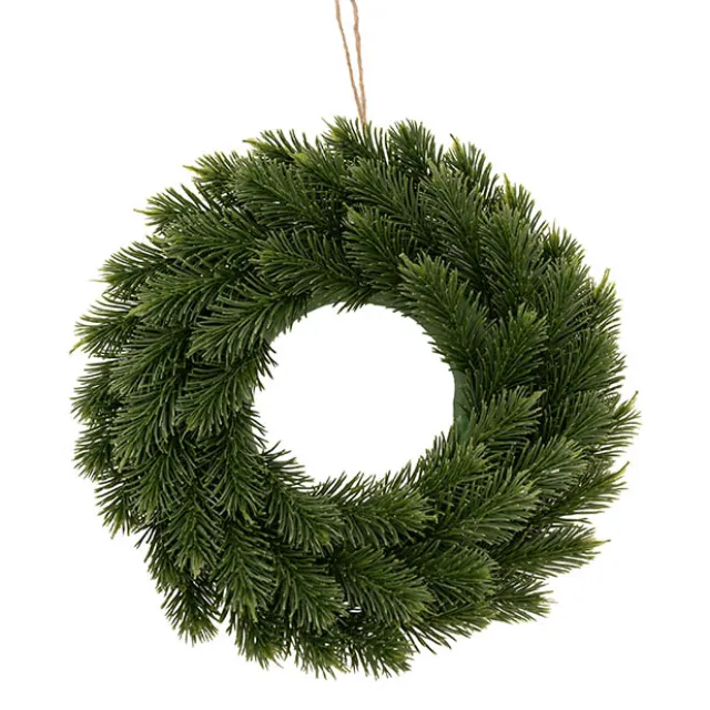 Real Touch Traditional Pine Wreath Green (25cmD)