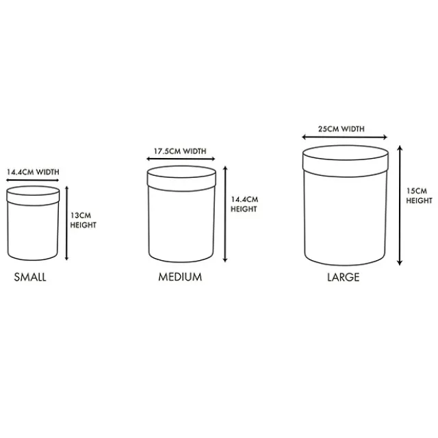 Gift Box Round Baby Pink (25cmDx15cmH) Set 3