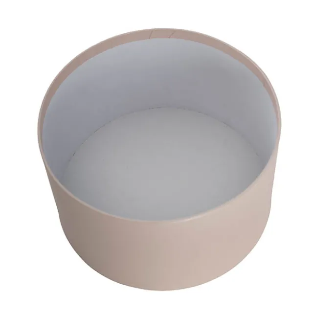 Gift Flower Box Ribbed Round Blush Pink Set 2 (24x14.5Hcm)