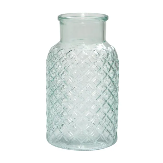 Glass Ann Bottle Vase Large Spanish Green (14.5x25.5cmH)